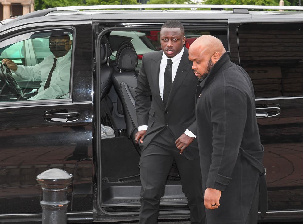 Manchester City footballer Benjamin Mendy arrives at Chester Crown Court (Andy Kelvin/PA)
