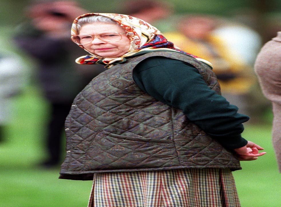 The Queen in her headscarf attending the Windsor Horse Trials in 1999 (Andrew Stuart/PA)