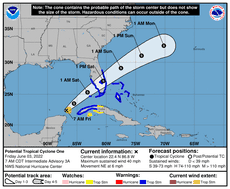 Tropical storm warning in Florida, Bahamas, Cuba as remains of Agatha strengthen