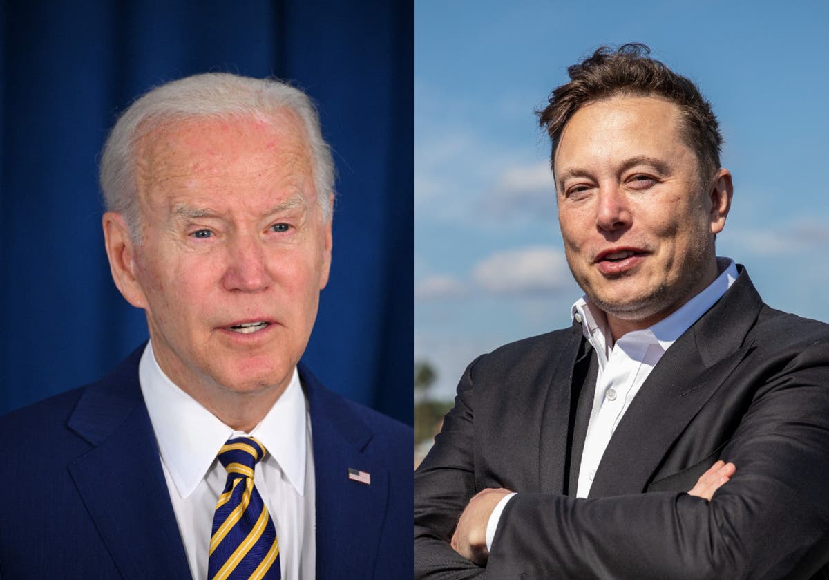 Biden and Musk trade barbs as president wishes him ‘lots of luck’ on Moon trip