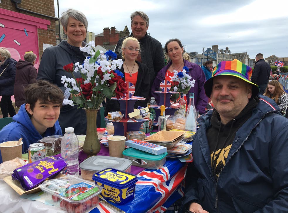 <p>Rosalind Forster with family at Morecambe’s platinum jubilee street party</p>
