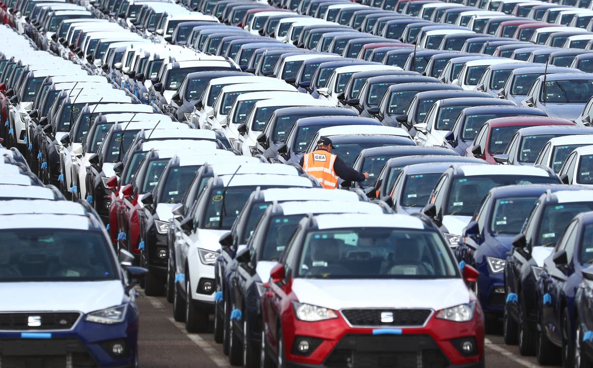 UK car production slumps by a fifth as firms hit by parts shortages 