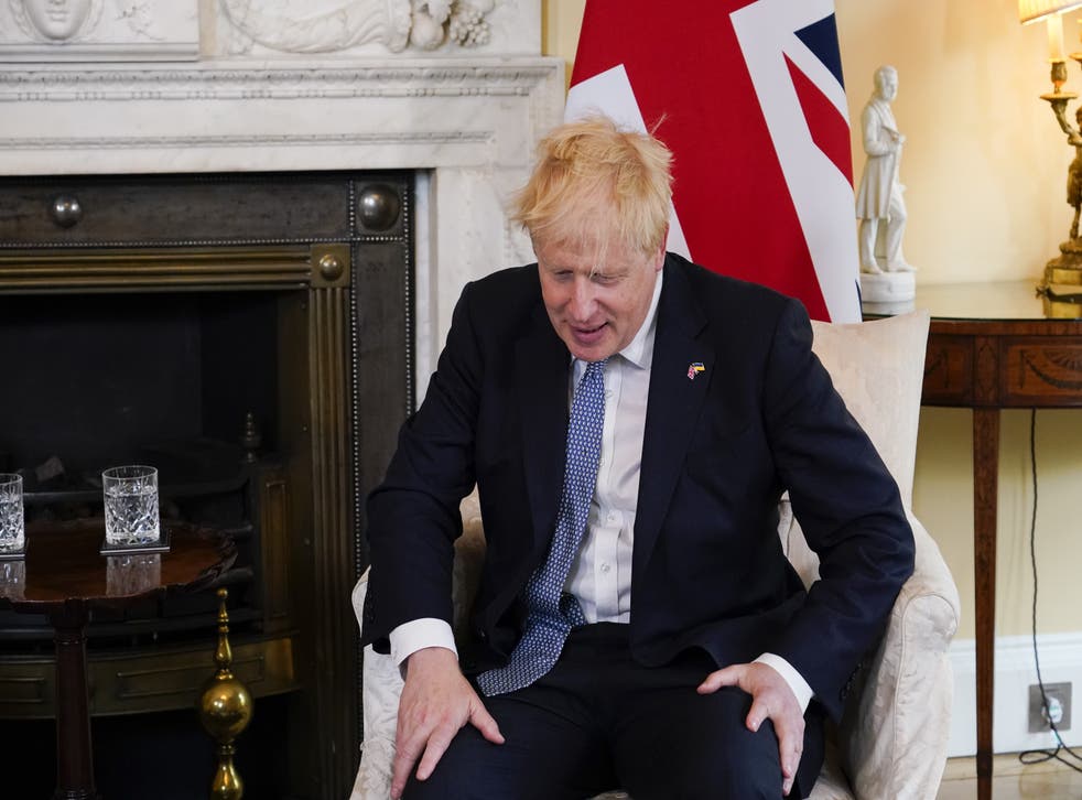 Prime Minister Boris Johnson in No 10 earlier on Monday (Alberto Pezzali/PA)