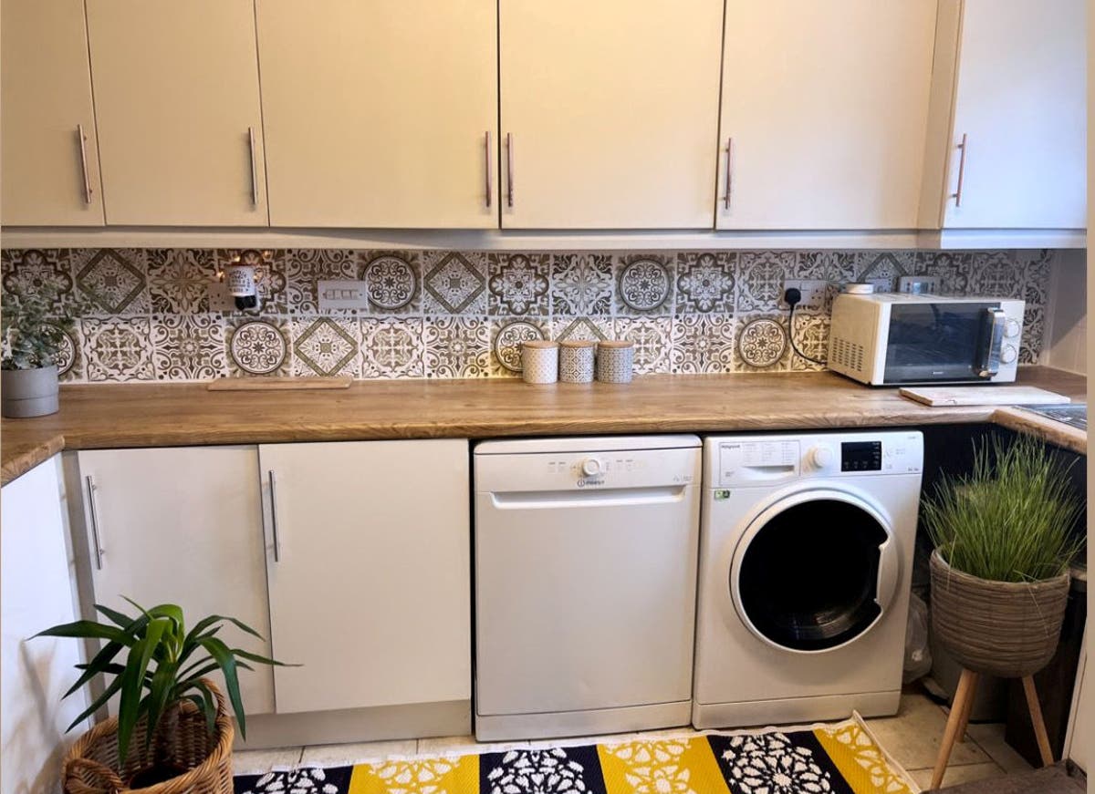 Mum transforms kitchen for £200 by using social media DIY hacks 