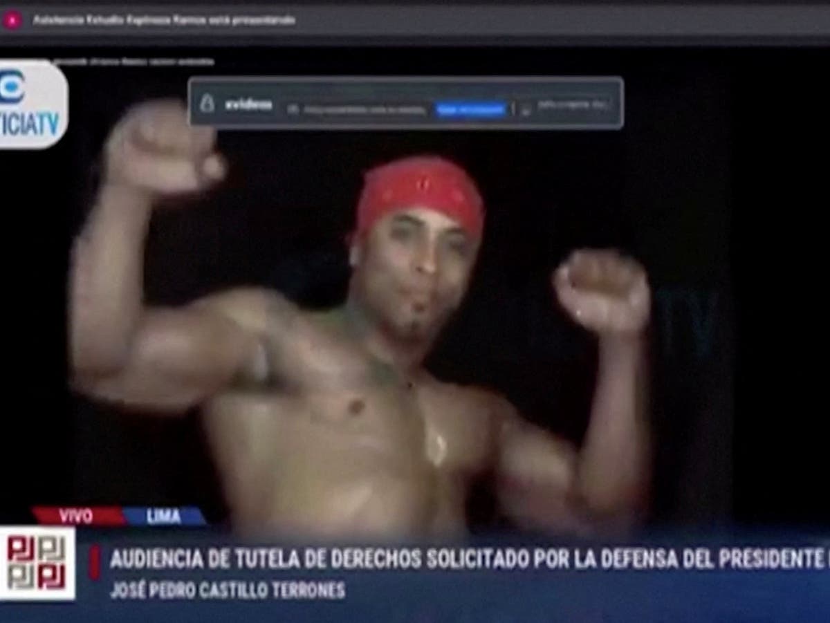 Male stripper interrupts Peruvian president’s online corruption hearing