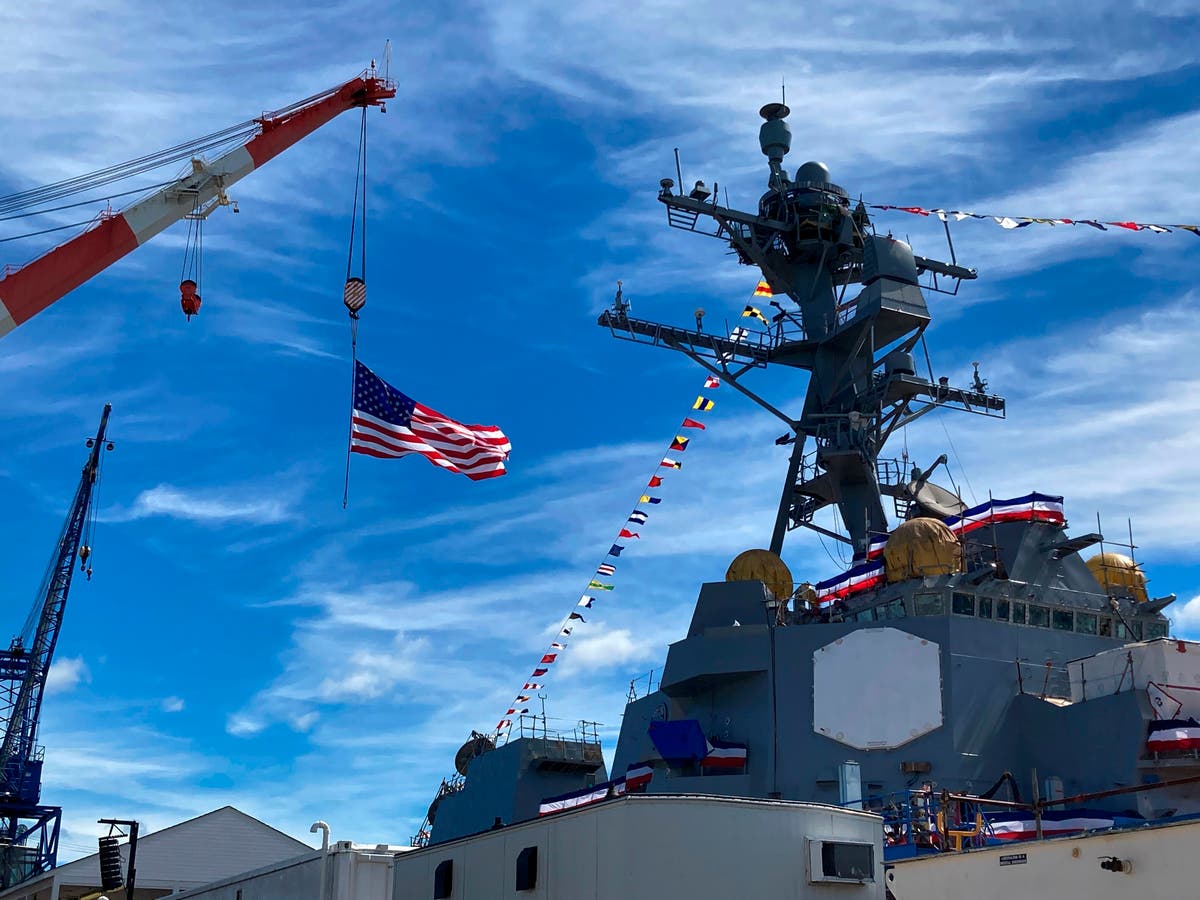 Navy destroyer bears name of decorated Marine killed in WWII