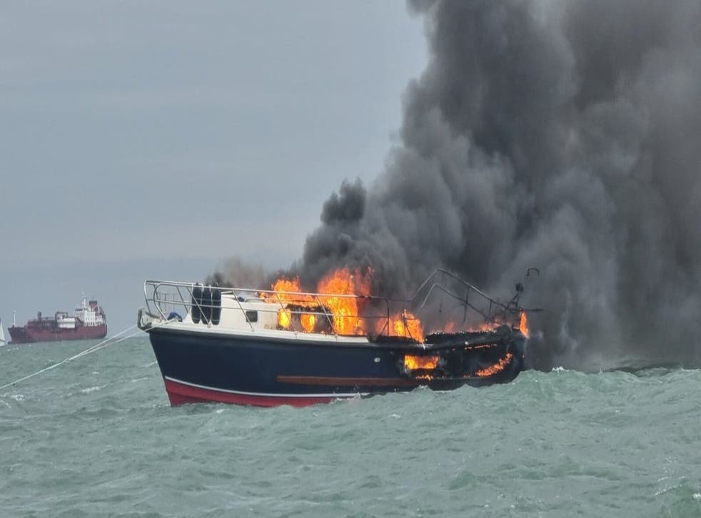 The motor cruiser sank outside Portsmouth Harbour (GAFIRS/PA)