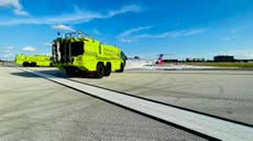 Offisielt: Plane fire at Miami airport, 3 minor injuries