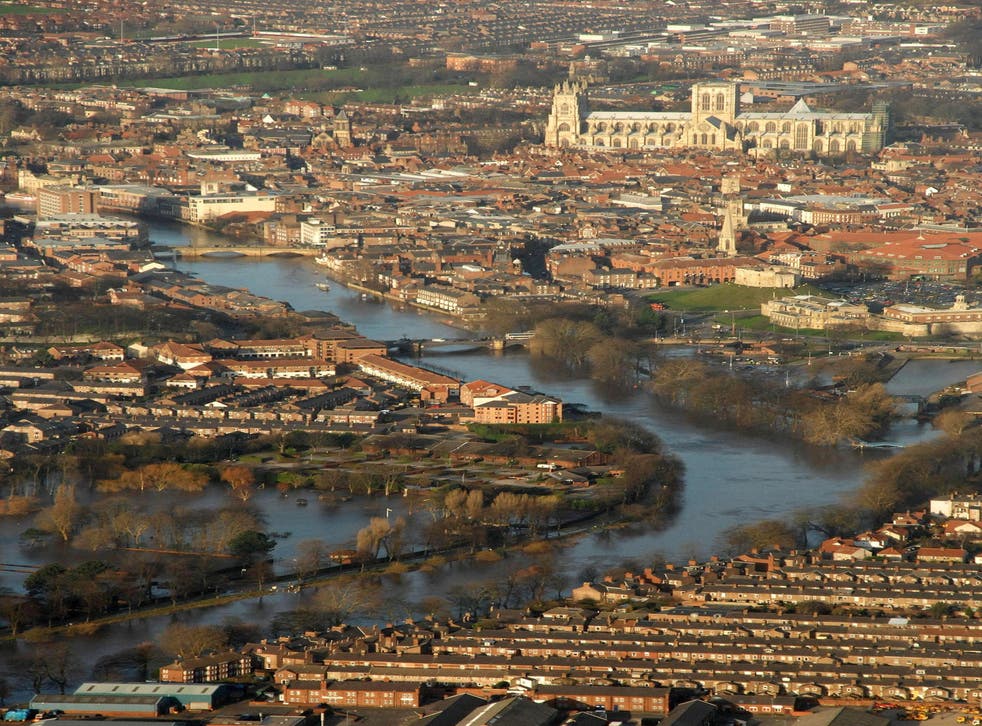 An aerial view of York city centre (Anna Gowthorpe/PA)