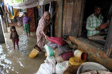 Water receding slowly in flood-hit northeast Bangladesh
