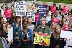Protests in UK after overturning of Roe v Wade abortion rights