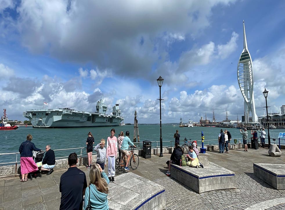 HMS Prince of Wales returns to Portsmouth Naval Base (Ben Mitchell/PA)