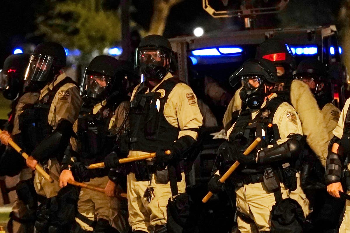 Dueling narratives of Arizona protests ended with tear gas