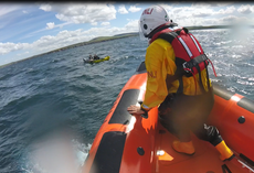 Children rescued by RNLI lifeboat after kayak blown out to sea