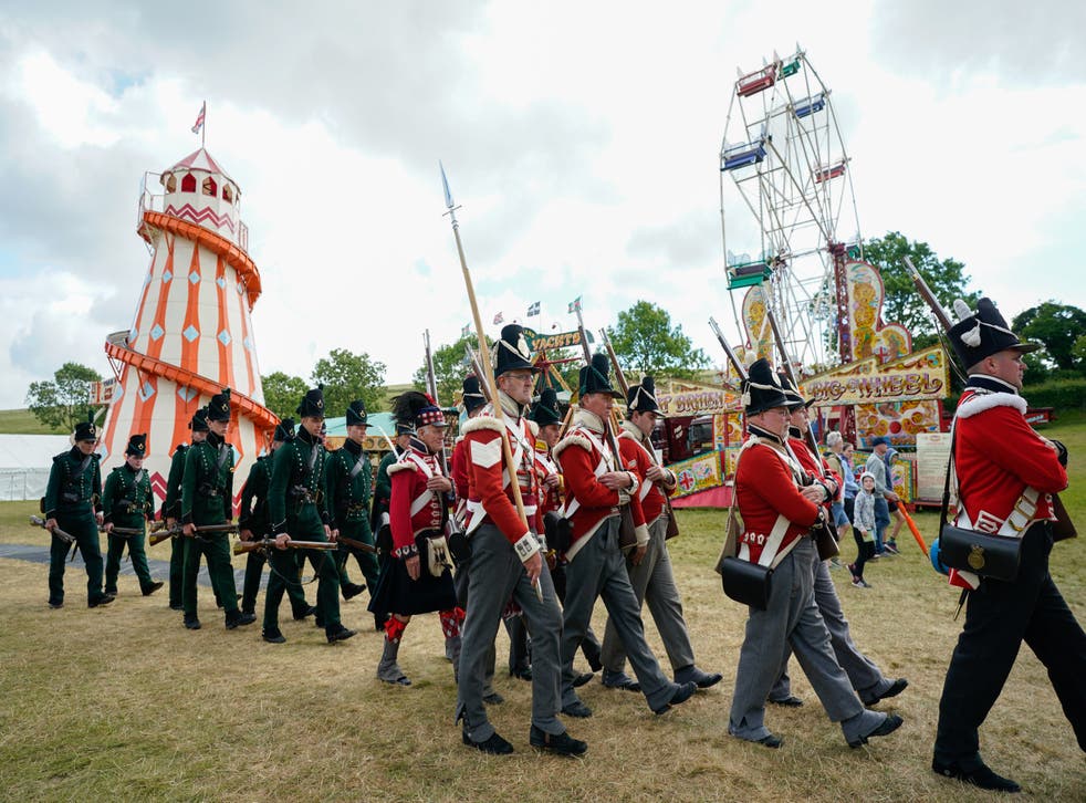 Members of the 4th King’s Own Regiment of Foot and 2nd Battalion 9th Rifles (Andrew Matthews/PA)