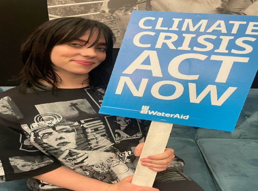 Billie Eilish is among a host of celebrities to back WaterAid’s campaign for action to tackle climate change (Ben Roberts/WaterAid/PA)