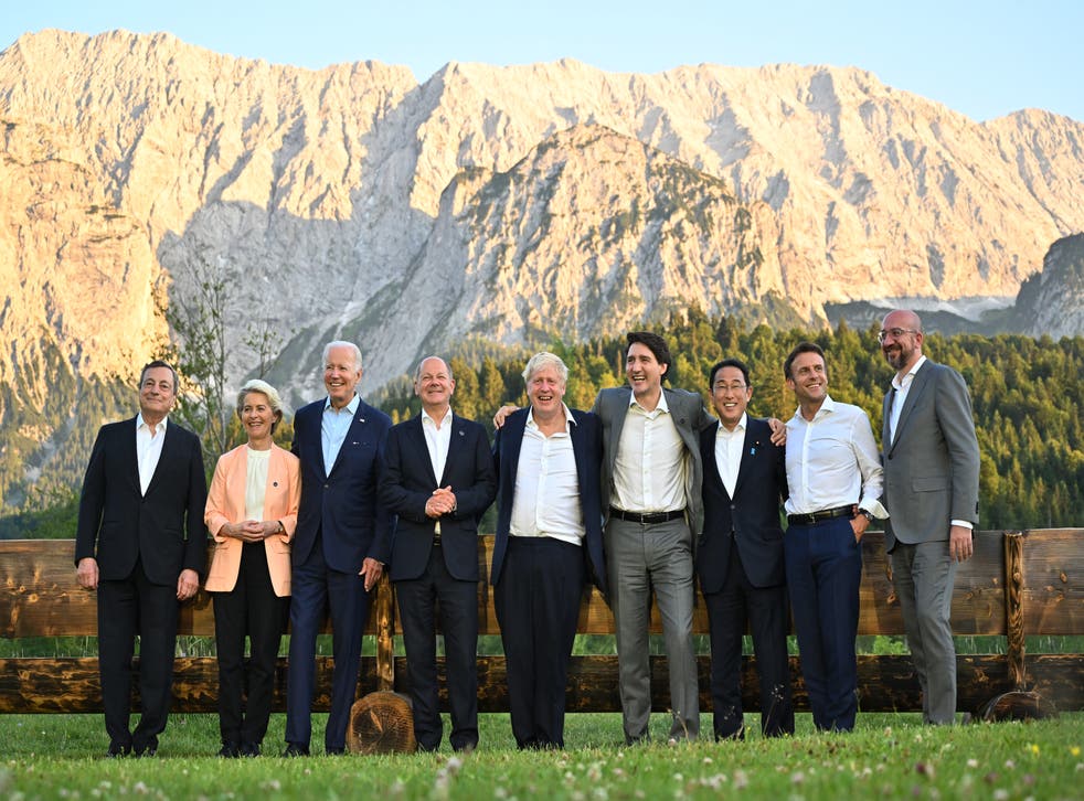 <p>G7 leaders met in Bavaria, Germany on Sunday to kick-start three days of talks </磷>