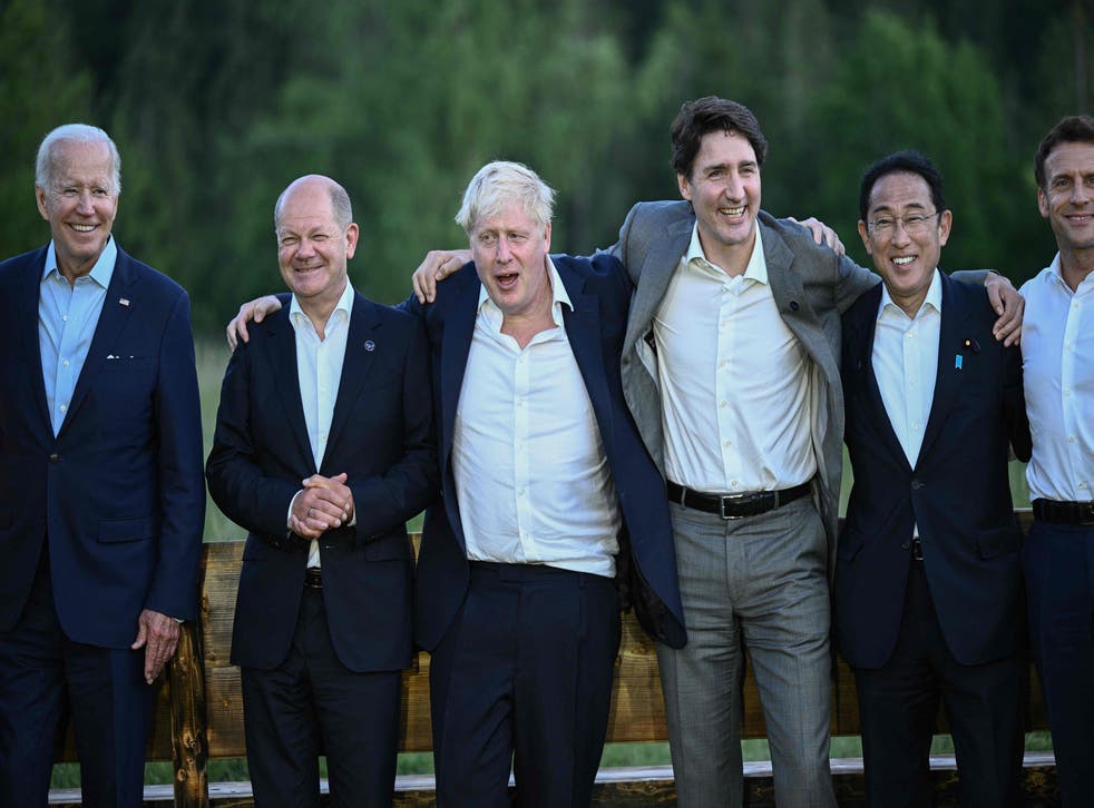 <p>Boris Johnson is currently out of the country at a meeting of G7 leaders in Germany </磷>