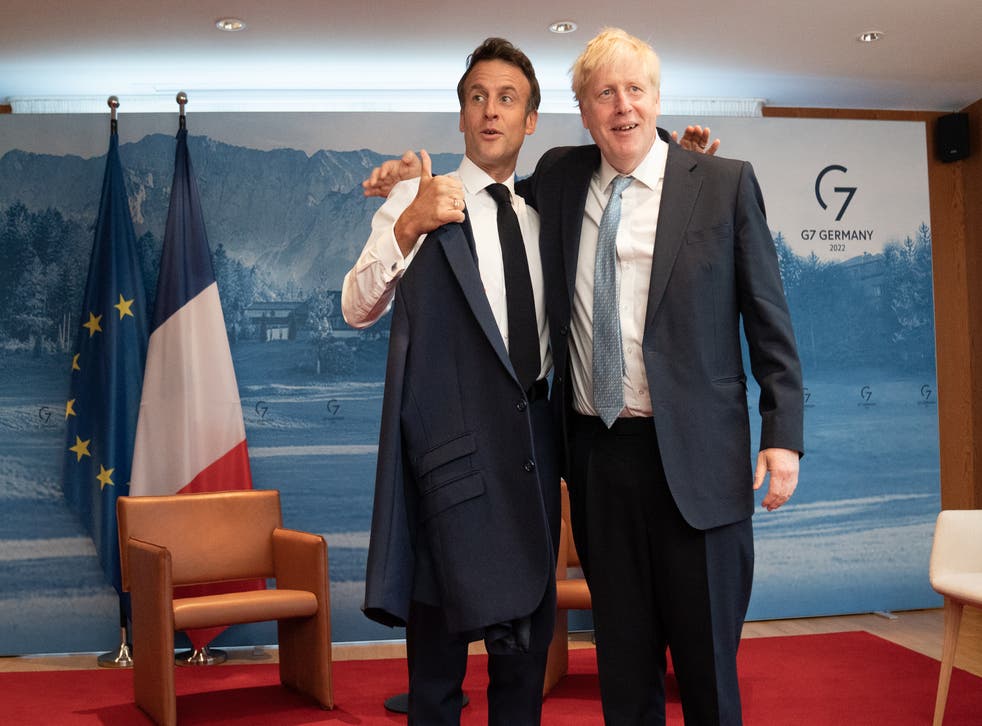 Prime Minister Boris Johnson and France’s Emmanuel Macron at the G7 summit (Stefan Rousseau/PA)