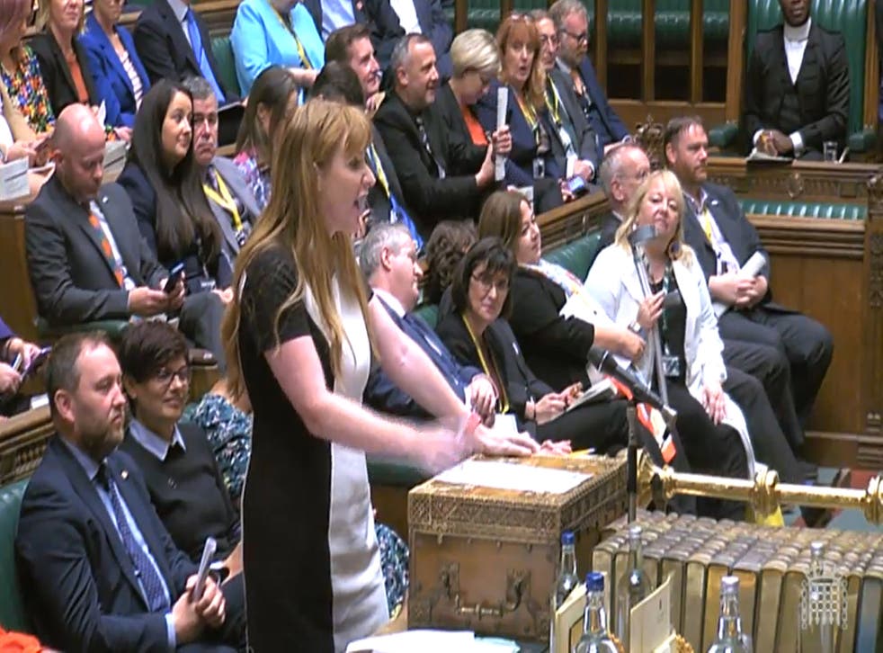 Ms Rayner asked if the Tories would decide ‘enough is enough’ over Mr Johnson (House of Commons/PA)