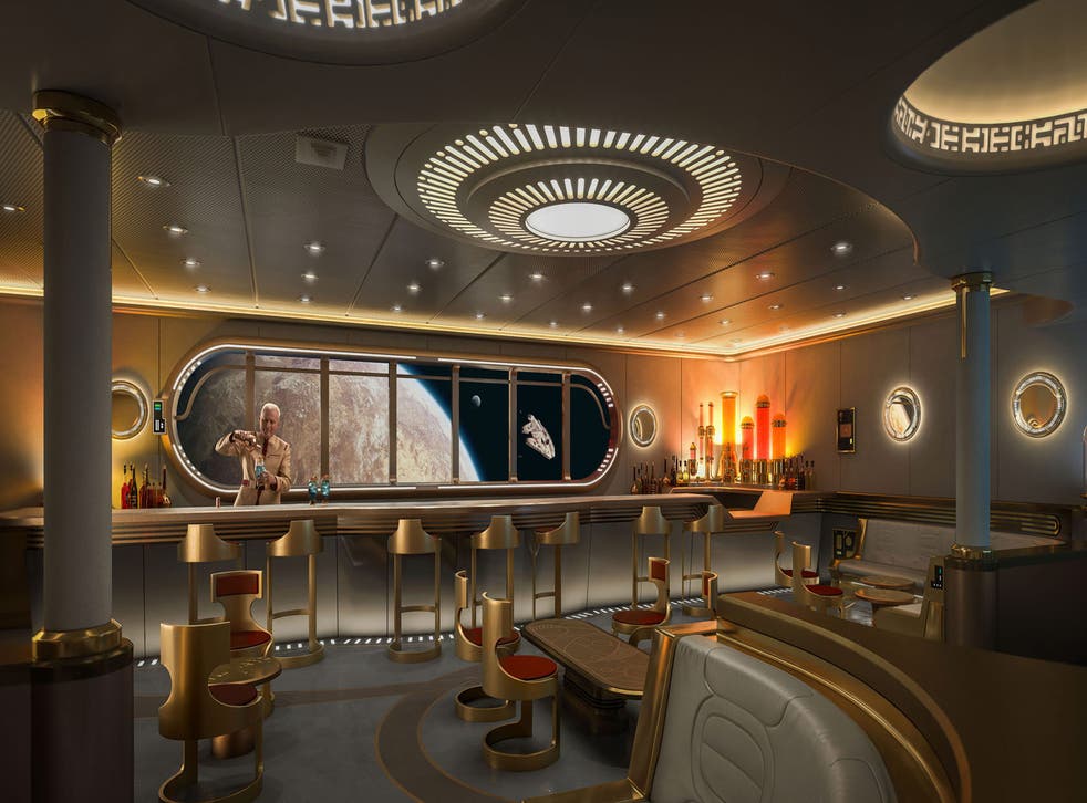 <p>The Hyperspace Lounge is inspired by Star Wars</p>