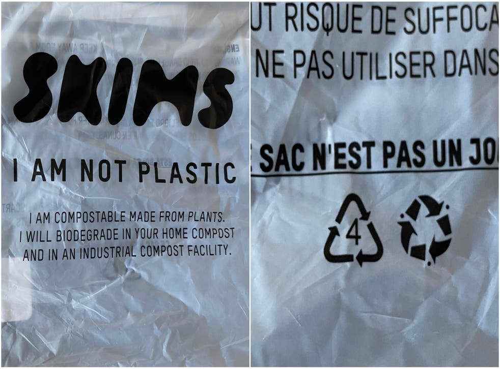 <p>The claims made on SKIMS packaging</p>