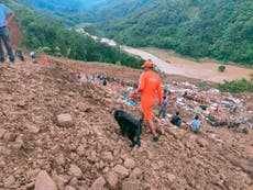 Mudslide leaves 16 死的, 结束 70 missing in northeast India