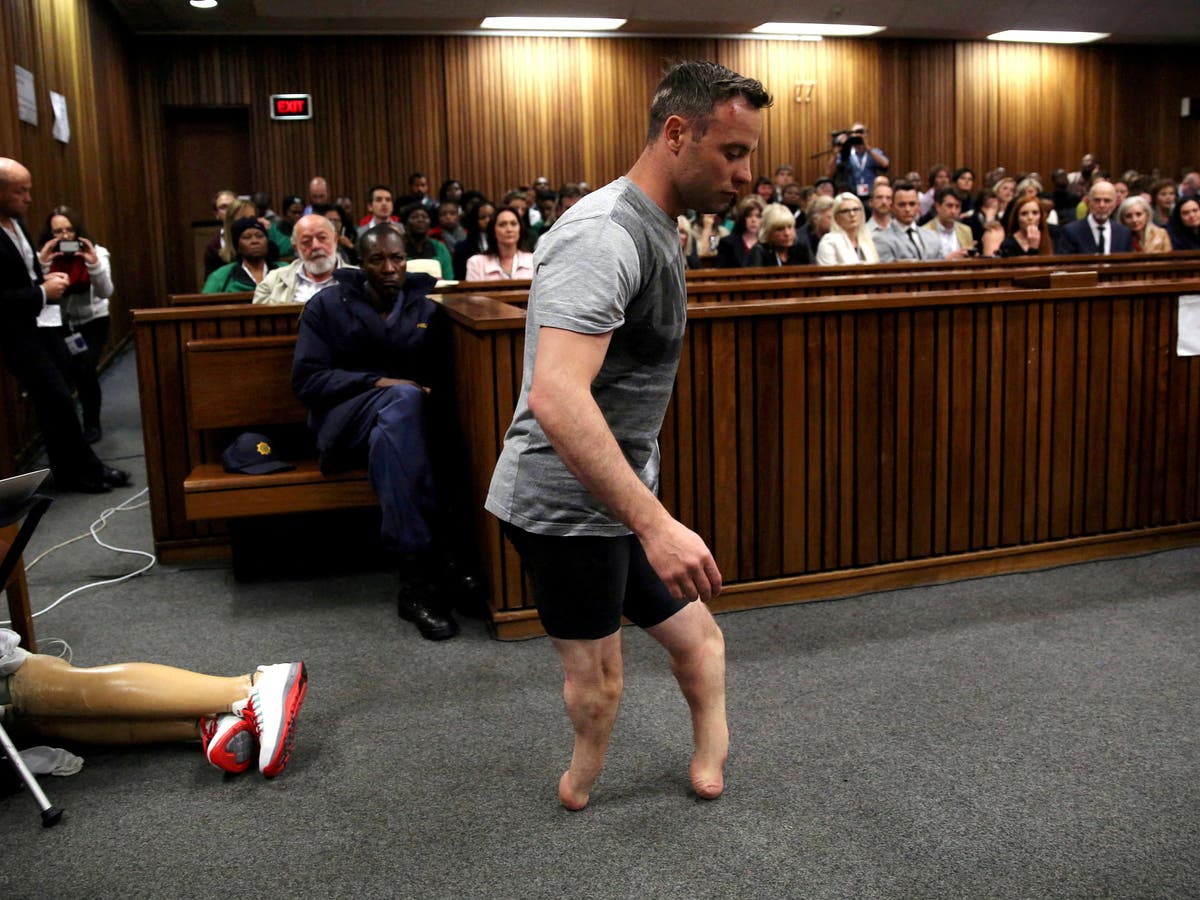 Oscar Pistorius meets father of his murdered partner Reeva Steenkamp in parole bid
