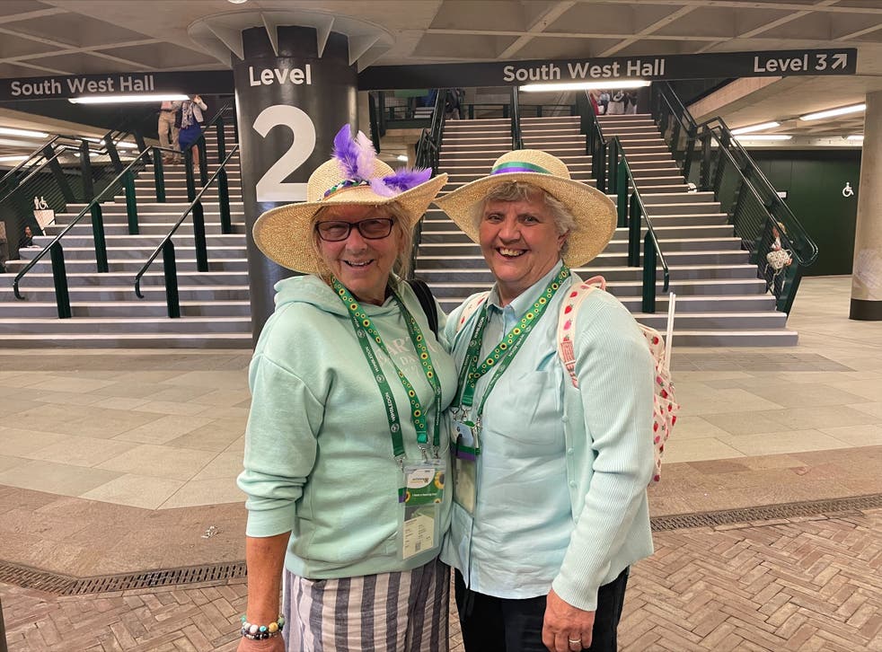 Wendy Dewhurst and Carol Morton at Wimbledon (Laura Parnaby/PA).