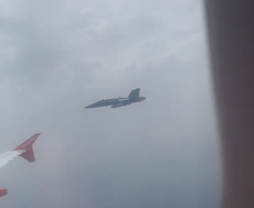 EasyJet flight to Menorca escorted by Spanish military plane