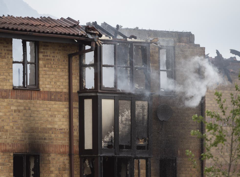 <p>Reports have emerged of residents jumping from the windows to escape the fire </s>