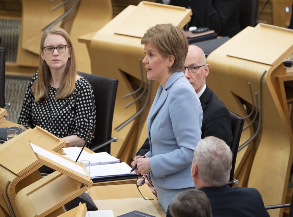 Nicola Sturgeon outlined the movelast week in Holyrood (Lesley Martin/PA)