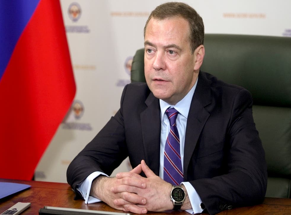 <p>Dmitry Medvedev, former Russian president and now deputy head of the country’s security council </bl>