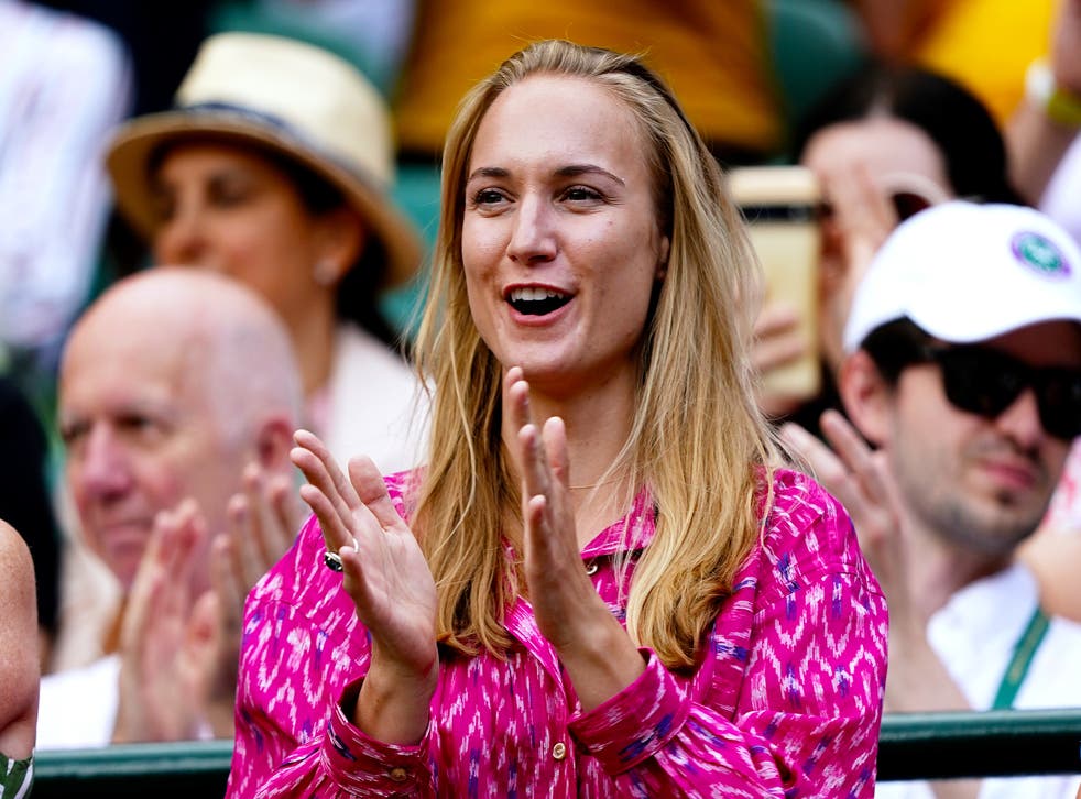 Louise Jacobi has been courtside for Cameron Norrie at Wimbledon (Aaron Chown/PA)