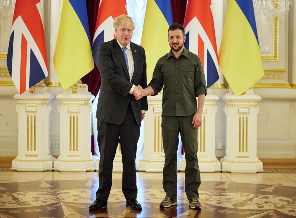 <p>Boris Johnson visited Kyiv last month</p>