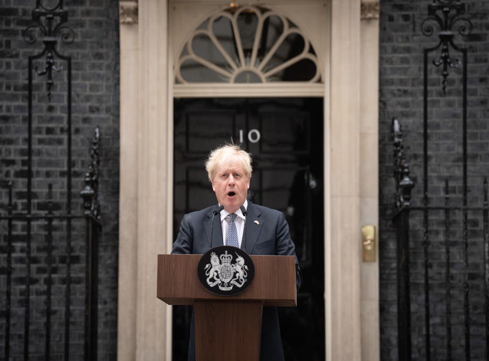 Prime Minister Boris Johnson announced his resignation on Thursday (PA)