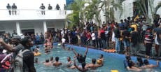 Sri Lanka crisis: ビデオは、大統領官邸の寝室に群がる抗議者を示しています, キッチン, ジム, プールに浸る