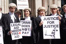 Barristers’ strike disrupts more than 6,000 court hearings in first 19 dager