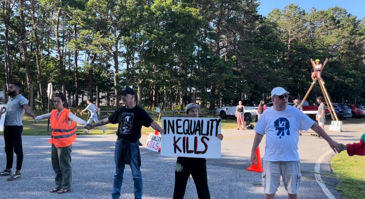 Climate protestors block airport, roads in ultra-wealthy Hamptons summer towns