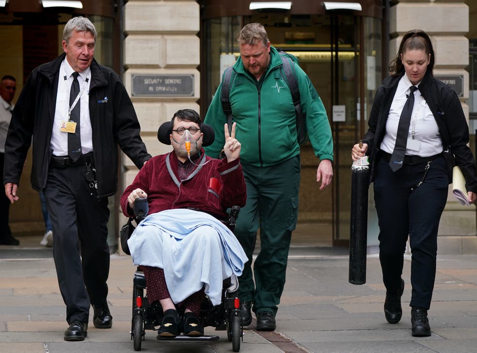 Mr Knight was accompanied by medics into the court (Andrew Milligan/PA)