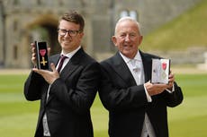 Father and son receive honours side-by-side for services to young people