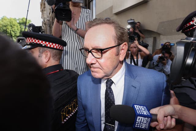 Actor Kevin Spacey leaves the Old Bailey in London, he is charged with sexual offences against three men. The 62-year-old  is accused of four counts of sexual assault and one count of causing a person to engage in penetrative sexual activity without consent