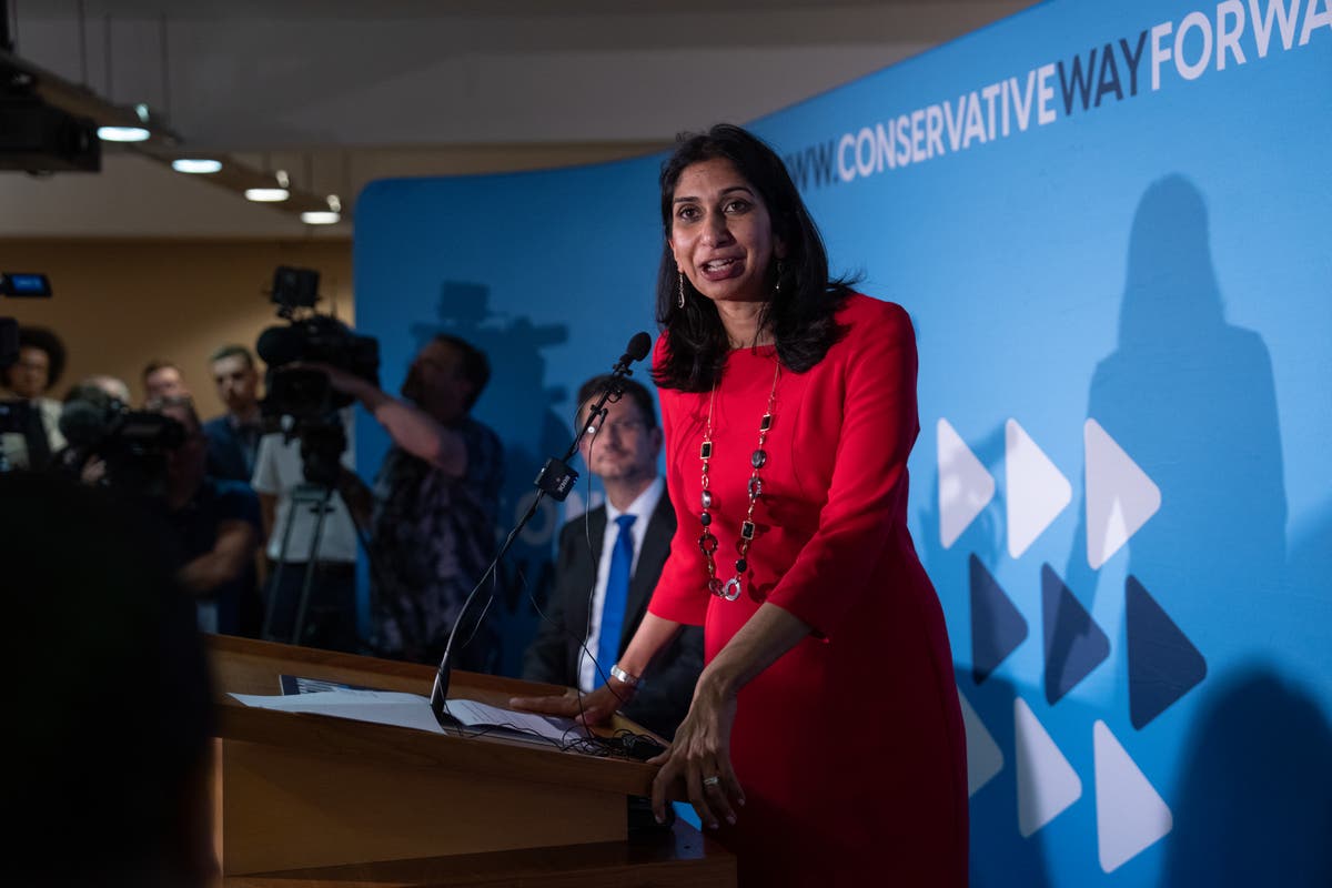 Suella Braverman backs Liz Truss after being ousted from Tory leadership race