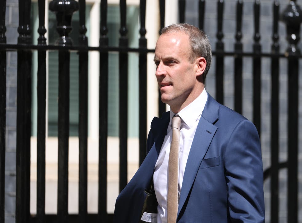 Deputy Prime Minister Dominic Raab attacked Ms Mordaunt’s plans to cut tax (James Manning/PA)