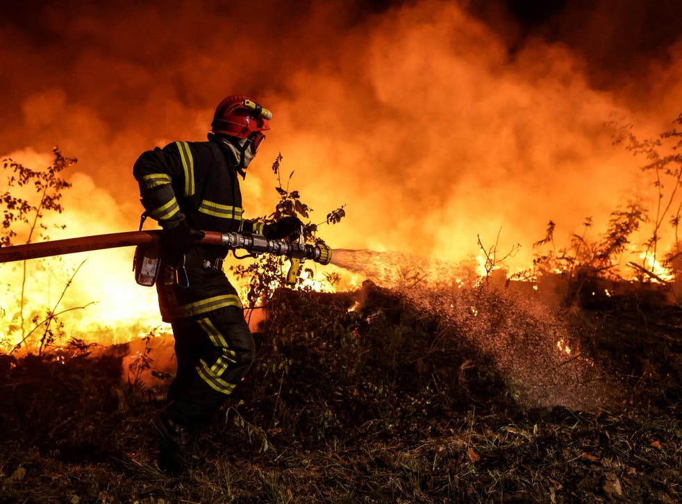 <p>Tens of thousands of people have been evacuated from their homes after wildfires raged across Europe </p>