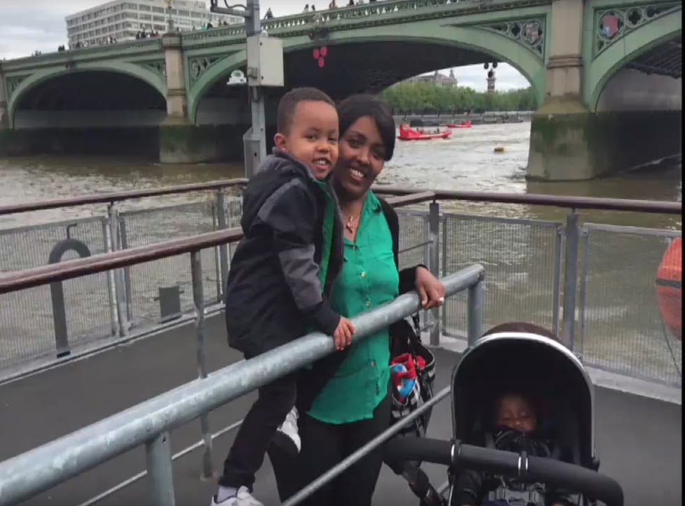 Isaac with his mother Genet Shawo (Grenfell Tower Inquiry/PA)