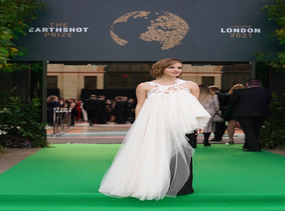 Emma Watson arrives for the first Earthshot Prize awards ceremony at Alexandra Palace (Dominic Lipinski/PA)
