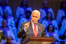 Mike Pence revives call for nationwide abortion ban in South Carolina church speech