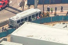 Shuttle bus crashes at Los Angeles airport; 9 injured