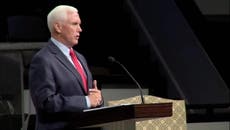 Mike Pence revives call for nationwide abortion ban in church speech
